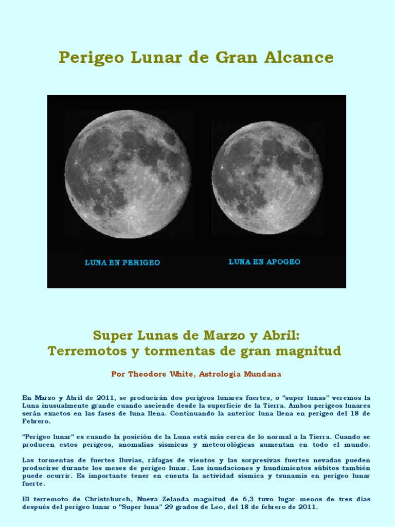 Perigeo Lunar de Gran Alcance Astrología Luna