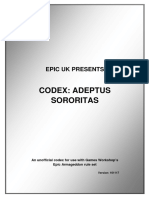 Codex: Adeptus Sororitas: Epic Uk Presents