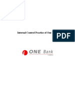 Internal Control System of One Bank