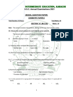 CHEMISTRY XII 2021 Model Paper
