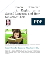 5 Common Grammar Errors in English As A Second Language and How To Correct Them
