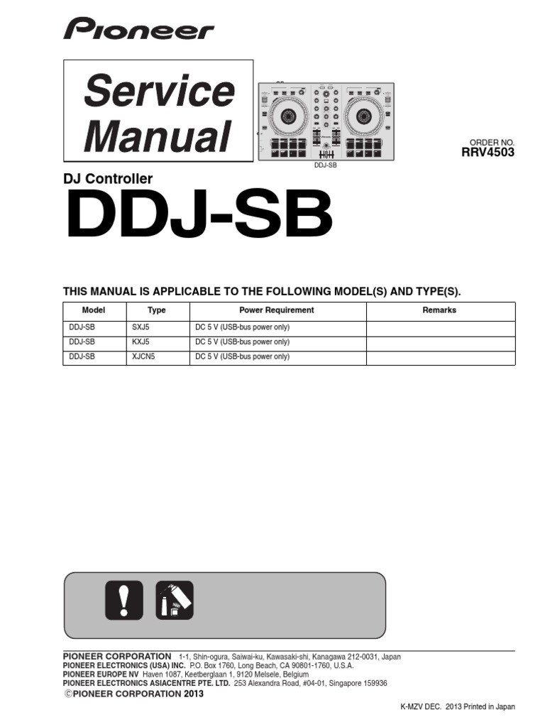 DDJ-SB Service Manual Overview | PDF | Soldering | Solder