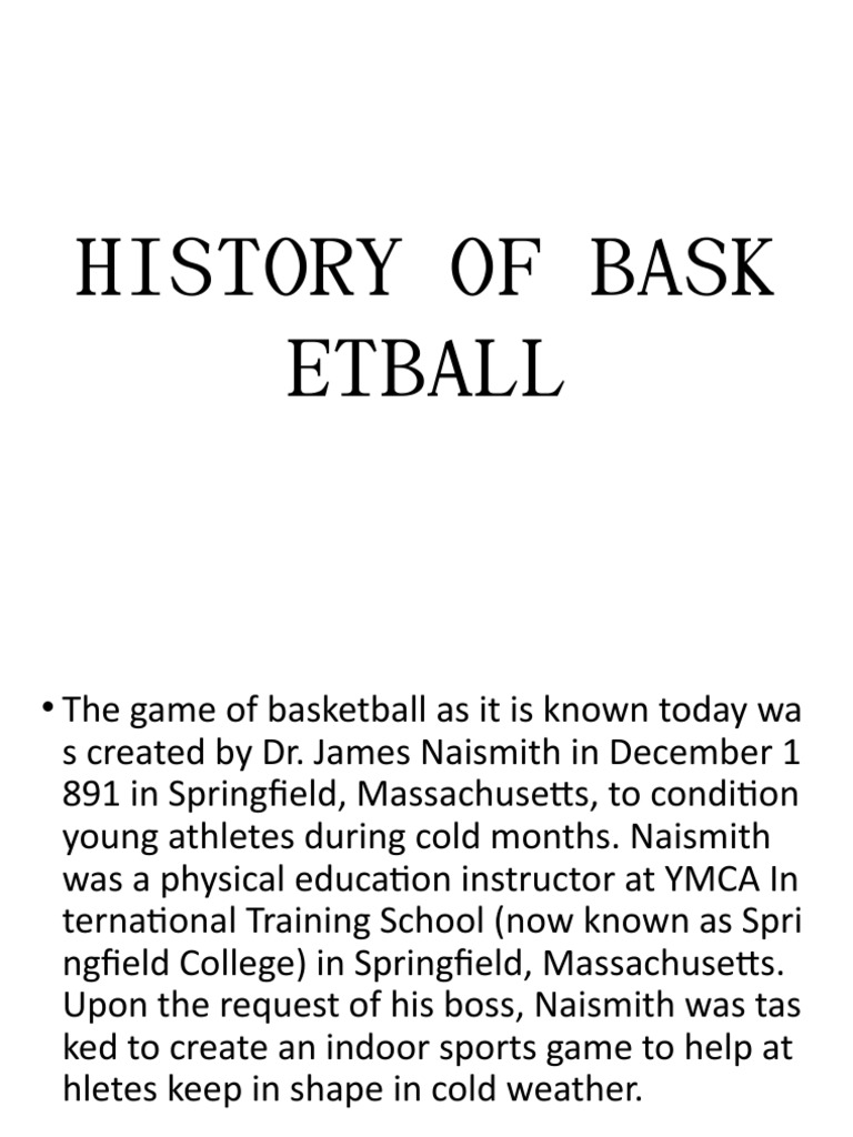 History Of Basketball PDF