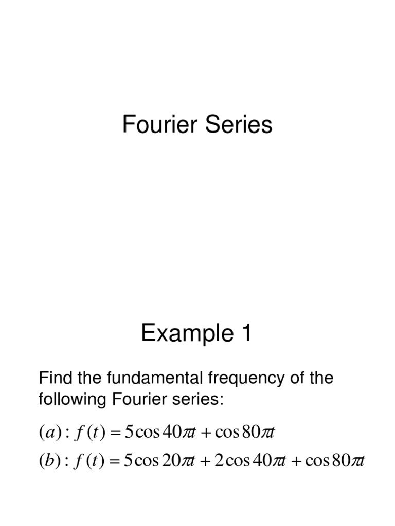 Fourier Series Problems and Solutions | PDF | Trigonometric Functions ...