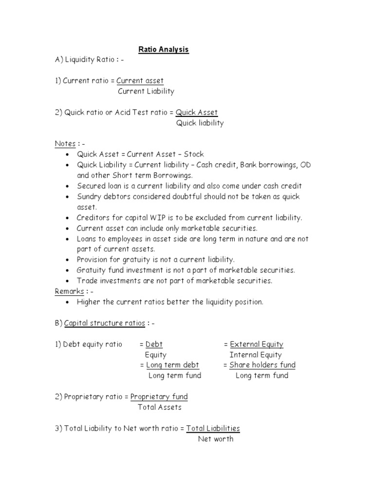 Current Ratio and Liquidity Analysis | PDF | Equity (Finance) | Revenue