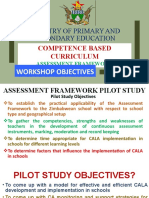 Zimbabwe Continuous Assessment Framework Workshop Objectives