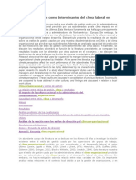 Estilos de Dirección Como Determinantes Del Clima Laboral en Chile