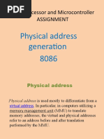 Microprocessor and Microcontroller Assignment: Physical Address Generation 8086