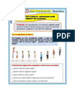 ACT. MATEMATICA JUGAMOS EN FAMILIA IDENTIFICANDO EL ORDEN DE LLEGADA