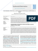 Psychosocial Intervention: Discrimination, Work Stress, and Psychological Well-Being in LGBTI Workers in Spain