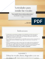 Actividades para Aprender Las Vocales