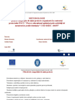 Metodologie Pentru Competiția de Mini-Proiecte Organizată În Contextul Proiectului POCU "Proces Educațional Optimizat Prin Activități de