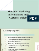 Managing Marketing Information To Gain Customer Insights: Chapter Four