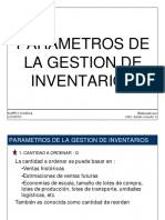 CAPT 02.1 GESTION DE INVENTARIOS - v2.2 - PARTE II - Parámetros y Modelos de La Gestion de Inventarios