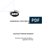 ANSI/NEMA C29.9-1983 (R2002, R2012) : Wet Process Porcelain Insulators