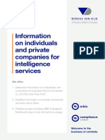 Information On Individuals and Private Companies For Intelligence Services