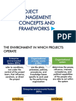 PROJECT MANAGEMENT CONCEPTS AND FRAMEWORKS