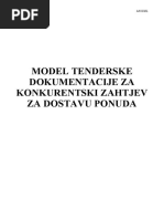 Uputstva Za Pripremu Modela Tenderske Dokumentacije I Ponuda. | PDF