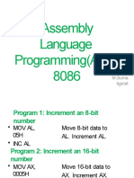 Assembly Language Programming (ALP) 8086: Presented by M.Suma Kgrcet