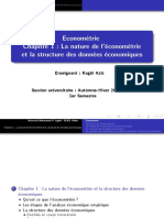 chapitre 1 La nature de l'économétrie et la structure des données économiques (1)