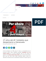 27 Años Del 4F - Soldados Que Despertaron A Venezuela