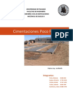 Cimentaciones poco profundas: tipos y detalles de construcción