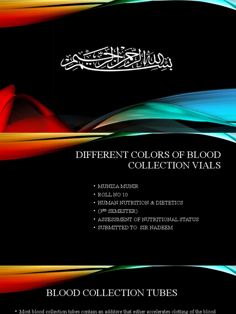 Blood Collection Vials PDF Coagulation Blood Plasma