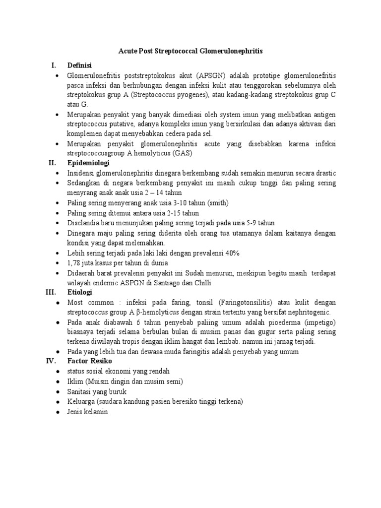 Acute Post Streptococcal Glomerulonephritis PDF