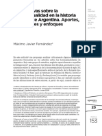 Fernández, Máximo Javier; Perspectivas Sobre La Homosexualidad en La Historia Reciente de Argentina