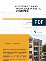 Semana 3 Materiales Estructurales Ladrillo, Acero, Madera y Metal (Encofrado) .