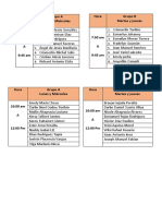 Horario Clases Semipresenciales