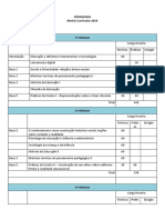 Pedagogia Educacao a Distancia Matriz Curricular