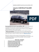 Manual de Usuario CHEVROLET BLAZER 1999 Gratis