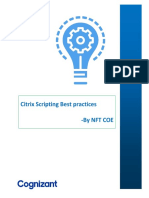 Citrix Scripting Guidelines and Best Practices