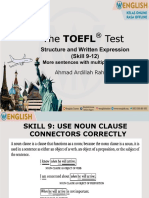 The Toefl Test: Structure and Written Expression (Skill 9-12)