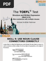 The Toefl Test: Structure and Written Expression (Skill 9-12)