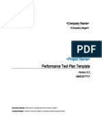 PerfMatrix Test Plan Template