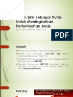 Peran Zinc Sebagai Nutrisi