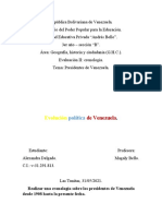 Presidentes de Venezuela Desde 1908 Hasta La Actualidad.