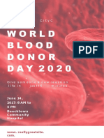 White and Red Photo Blood Donation Poster