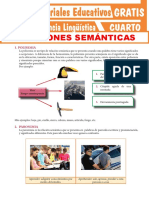 Relaciones Semánticas Para Cuarto Grado de Secundaria