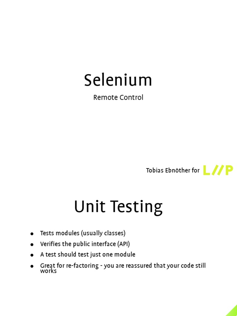 Selenium: Remote Control | PDF | Selenium (Software) | Information ...