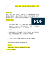 Guión para Presentador Noticiero El Radar