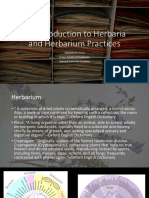 Introduction To Herbaria and Herbarium Practices PowerPoint Slides - Reduced