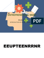 Entrepreneurial Mind: Introduction of Entrepreneurship
