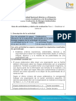 Guía de Actividades y Rúbrica de Evaluación Unidad 1 - Fase 1 - Establecer El Contexto