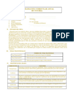 Programación curricular anual de tutoría