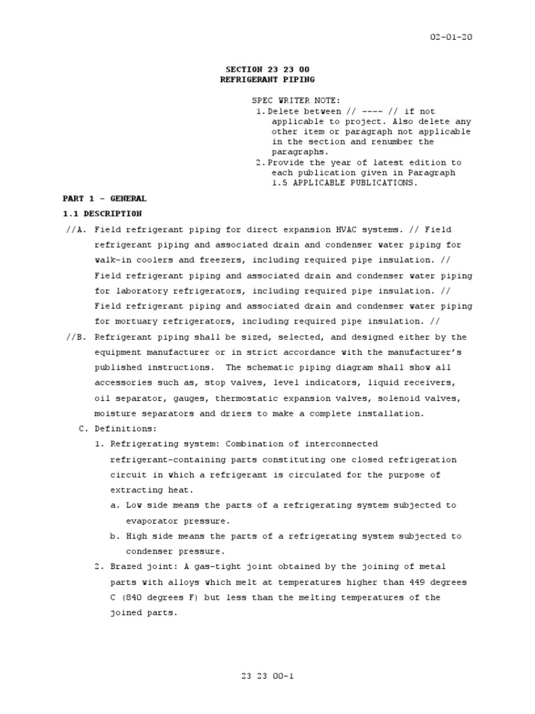 Refrigerant Piping Specifications Guide | PDF | Pipe (Fluid Conveyance ...
