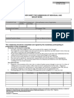 Assign Cover Sheet