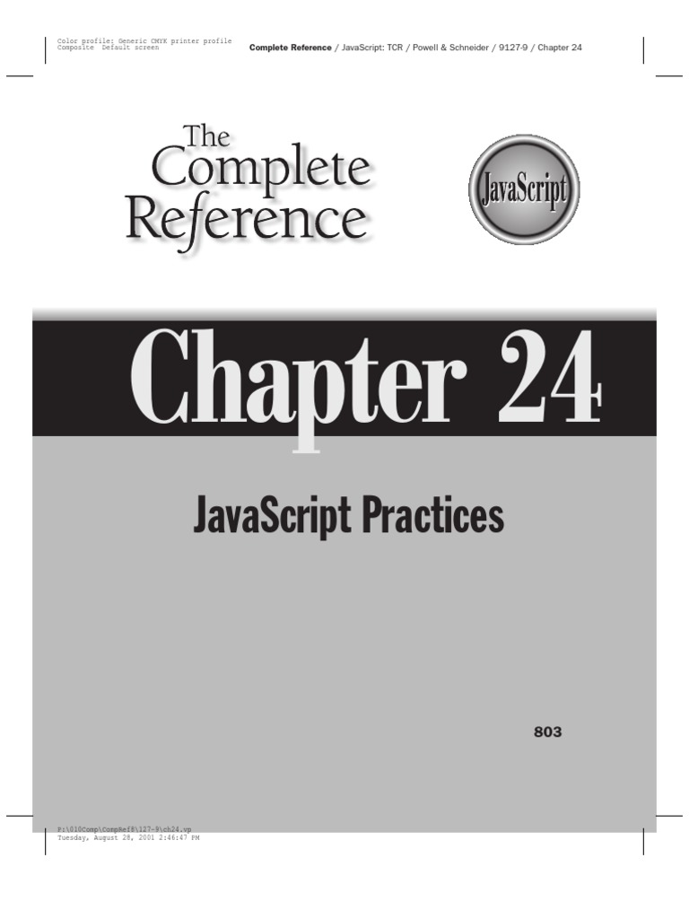 Javascript Practices: Complete Reference / Javascript: TCR / Powell ...